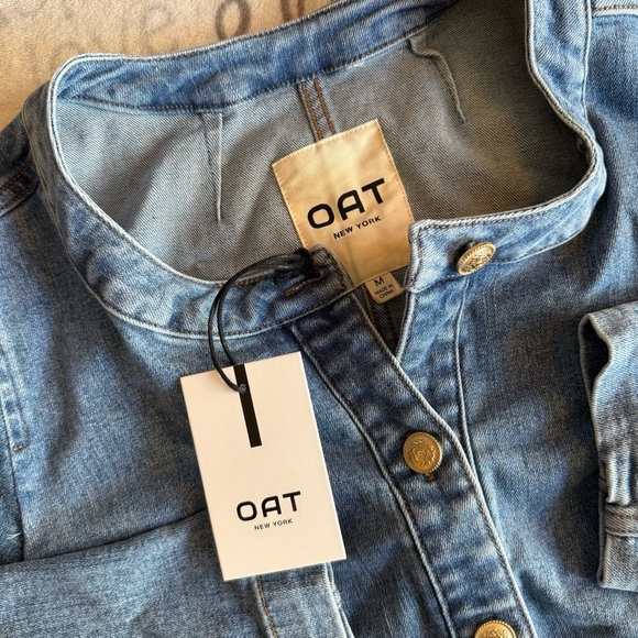 OAT New York | NWT Light Blue Denim Jacket with silver buttons - Picture 2 of 5